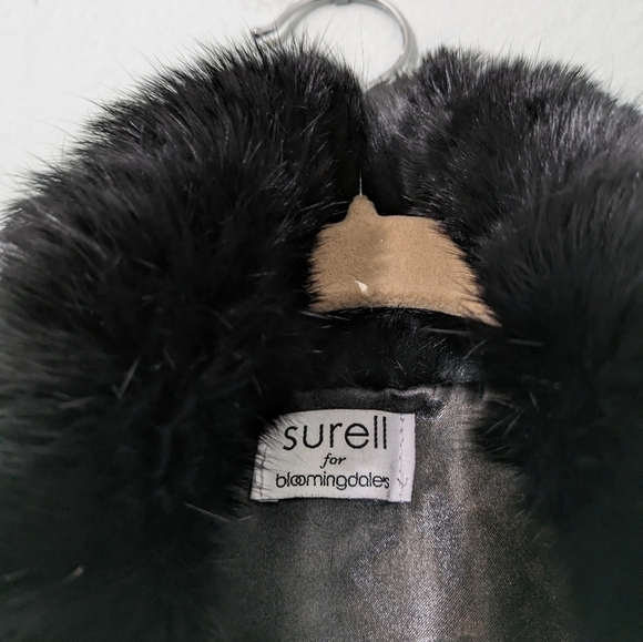 Surell black rabbit fur vest - Picture 4 of 5